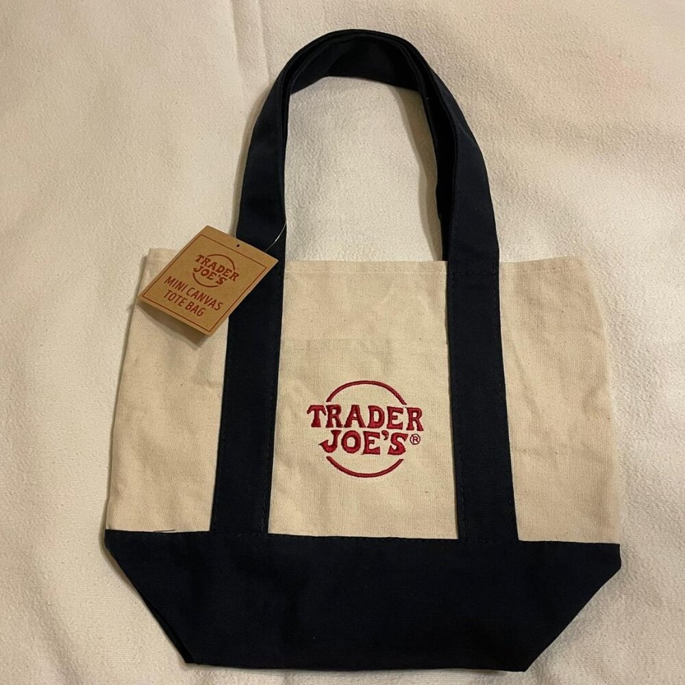 NWT! Set of 2: Trader Joe's Large & Mini Canvas T… - image 7